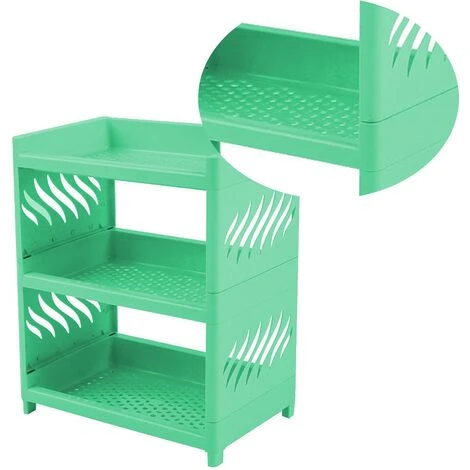 Desktop Double-layer Storage Rack Multi-layer Detachable Dormitory Storage Rack Green 5 Desktop Double-layer Storage Rack Multi-layer Detachable Dormitory Storage Rack Green - Image 3