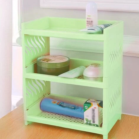 Desktop Double-layer Storage Rack Multi-layer Detachable Dormitory Storage Rack Green 6 Desktop Double-layer Storage Rack Multi-layer Detachable Dormitory Storage Rack Green - Image 4