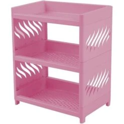 Desktop Double-layer Storage Rack Multi-layer Detachable Dormitory Storage Rack Pink