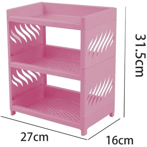 Desktop Double-layer Storage Rack Multi-layer Detachable Dormitory Storage Rack Pink 4 Desktop Double-layer Storage Rack Multi-layer Detachable Dormitory Storage Rack Pink - Image 2