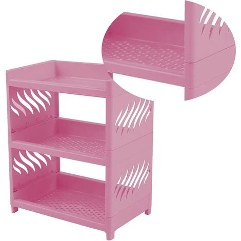 Desktop Double-layer Storage Rack Multi-layer Detachable Dormitory Storage Rack Pink 5 Desktop Double-layer Storage Rack Multi-layer Detachable Dormitory Storage Rack Pink - Image 3