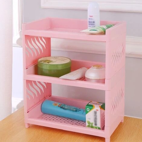 Desktop Double-layer Storage Rack Multi-layer Detachable Dormitory Storage Rack Pink 6 Desktop Double-layer Storage Rack Multi-layer Detachable Dormitory Storage Rack Pink - Image 4