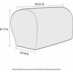 Pack Jacquard Stretch Sofa Armchair Armrest Covers Anti-Slip Furniture Protector Armrest Covers For Recliner Sofa With Free Fixing Tools -Living Room Furniture Store 77562264 3