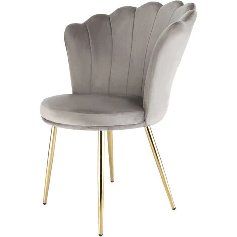 Daisy Accent Chairs In Grey Velvet, Set Of 2 4 Daisy Accent Chairs In Grey Velvet, Set Of 2 - Image 2