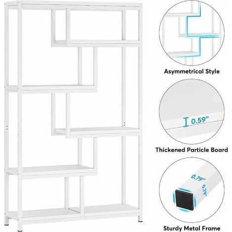 Tribesigns Bookcase Bookshelf Industrial, 5 Tier Free Standing Shelving Display Storage Unit For Living Room, Home Office 6 Tribesigns Bookcase Bookshelf Industrial, 5 Tier Free Standing Shelving Display Storage Unit For Living Room, Home Office - Image 4