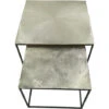 Set Of 2 Metal Nest Of Table For Living Room Furniture, Black & Nickel Sofa Side Table -Living Room Furniture Store 78415474 1