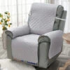 Relax Circus Armchair Cover, Padded Protection 1 Seater. Reversible Quilted Cover. Color Gray-55196cm