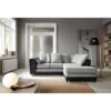 Dylan Chenille Corner Sofa - Light Grey - Right Facing - Color Light Grey -Living Room Furniture Store 78960610 1