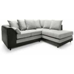 Dylan Chenille Corner Sofa - Light Grey - Right Facing - Color Light Grey 9 Dylan Chenille Corner Sofa - Light Grey - Right Facing - Color Light Grey -Living Room Furniture Store 78960610 3