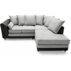 Dylan Chenille Corner Sofa - Light Grey - Right Facing - Color Light Grey 11 Dylan Chenille Corner Sofa - Light Grey - Right Facing - Color Light Grey -Living Room Furniture Store 78960610 5