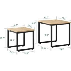 SoBuy Set Of 2 Nesting Tables Side Table End Table, FBT42-N -Living Room Furniture Store 7900994 3