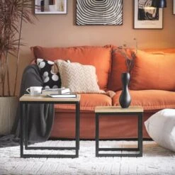 SoBuy Set Of 2 Nesting Tables Side Table End Table, FBT42-N -Living Room Furniture Store 7900994 4