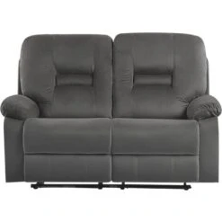 Modern Velvet Recliner Sofa Electric Reclining LED 2 Seater Dark Grey Bergen 11 Modern Velvet Recliner Sofa Electric Reclining LED 2 Seater Dark Grey Bergen -Living Room Furniture Store 79358308 5