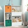 Kids Toy Storage Cabinet Modern Toys And Books Storage Organizer With 2 Baskets 2 Kids Toy Storage Cabinet Modern Toys And Books Storage Organizer With 2 Baskets -Living Room Furniture Store 80281093 1