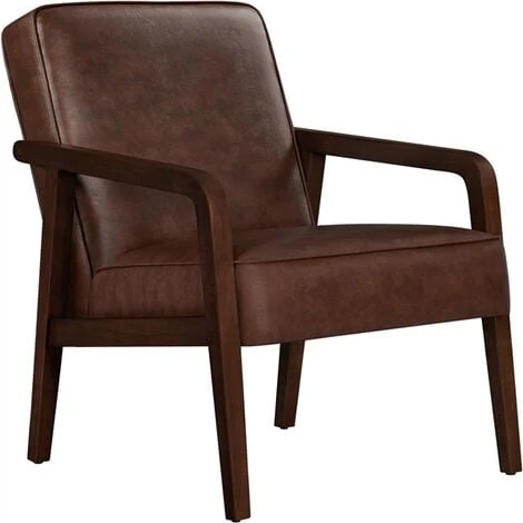 Yaheetech Accent Chair Mid-Century Modern Upholstered Lounge Chair,Dark Brown 3 Yaheetech Accent Chair Mid-Century Modern Upholstered Lounge Chair,Dark Brown
