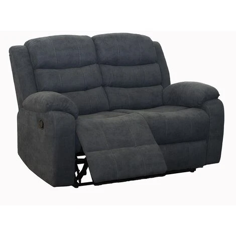BOSTON MANUAL FABRIC RECLINER SOFA SUITE AMRCHAIR GREY 2 SEATER 4 BOSTON MANUAL FABRIC RECLINER SOFA SUITE AMRCHAIR GREY 2 SEATER - Image 2