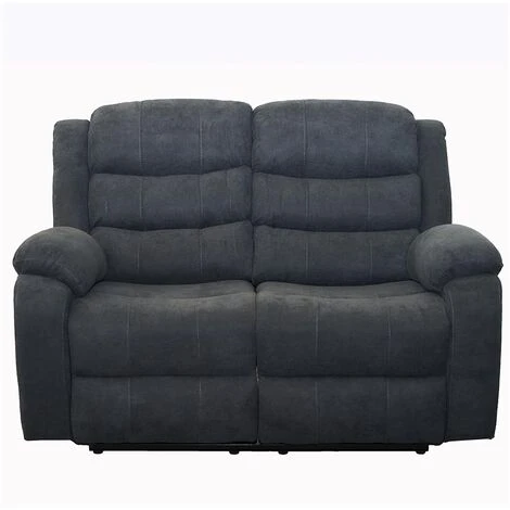BOSTON MANUAL FABRIC RECLINER SOFA SUITE AMRCHAIR GREY 2 SEATER 5 BOSTON MANUAL FABRIC RECLINER SOFA SUITE AMRCHAIR GREY 2 SEATER - Image 3