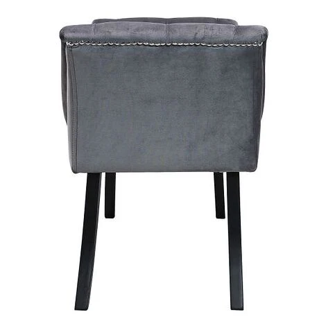 OLGA Upholstered Bench With Silver Beading Design, Elegant Bedroom Bench Seat, Tufted And Cushioned Entryway Foot Stool - GREY 4 OLGA Upholstered Bench With Silver Beading Design, Elegant Bedroom Bench Seat, Tufted And Cushioned Entryway Foot Stool - GREY - Image 2