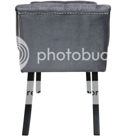 OLGA Upholstered Bench With Silver Beading Design, Elegant Bedroom Bench Seat, Tufted And Cushioned Entryway Foot Stool - GREY 5 OLGA Upholstered Bench With Silver Beading Design, Elegant Bedroom Bench Seat, Tufted And Cushioned Entryway Foot Stool - GREY - Image 3