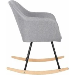 WOLTU Linen Look Rocking Chairs W/ Solid Wood Curved Legs Padded Seat Two Colours Light Grey 9 WOLTU Linen Look Rocking Chairs W/ Solid Wood Curved Legs Padded Seat Two Colours Light Grey -Living Room Furniture Store 81207100 3