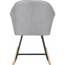 WOLTU Linen Look Rocking Chairs W/ Solid Wood Curved Legs Padded Seat Two Colours Light Grey 10 WOLTU Linen Look Rocking Chairs W/ Solid Wood Curved Legs Padded Seat Two Colours Light Grey -Living Room Furniture Store 81207100 4