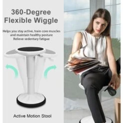 Ergonomic Wobble Stool Adjustable Height Active Learning Stool W/Non-slip Bottom 11 Ergonomic Wobble Stool Adjustable Height Active Learning Stool W/Non-slip Bottom -Living Room Furniture Store 81447941 5