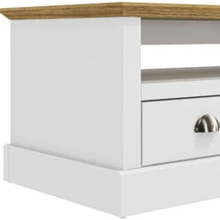GALANO Sufy 2 Drawer Coffee Table - White + Reviera Eichi -Living Room Furniture Store 81960282 4