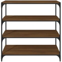 Book Cabinet Brown Oak 100x33x100 Cm Engineered Wood And Steel VidaXL 11 Book Cabinet Brown Oak 100x33x100 Cm Engineered Wood And Steel VidaXL -Living Room Furniture Store 83131207 5