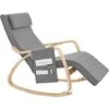 SoBuy Relax Chair Rocking Chair With Adjustable Footrest Side Bag, FST18-DG 1 SoBuy Relax Chair Rocking Chair With Adjustable Footrest Side Bag, FST18-DG -Living Room Furniture Store 8348630 1