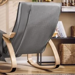 SoBuy Relax Chair Rocking Chair With Adjustable Footrest Side Bag, FST18-DG 11 SoBuy Relax Chair Rocking Chair With Adjustable Footrest Side Bag, FST18-DG -Living Room Furniture Store 8348630 5
