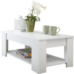 GFW Lift Up Coffee Table White