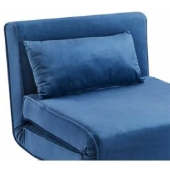 Kendal Blue Velvet Single Futon Sofa Bed -Living Room Furniture Store 83723483 3