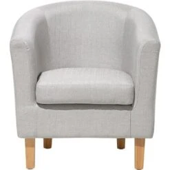 Classic Fabric Tub Chair With Footstool Grey Fabric Armchair Living Room Holden -Living Room Furniture Store 8465784 5 1