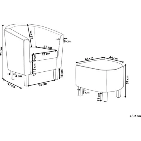 Classic Fabric Tub Chair With Footstool Green Fabric Armchair Living Room Holden 5 Classic Fabric Tub Chair With Footstool Green Fabric Armchair Living Room Holden - Image 3