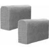Chair Armrest Cover Sofa Armrest Cover Elastic Armchair Slipcover Home Office Recliner Couch Cover Sofa Protector Fabric For Two 2Pcs(Light Gray)