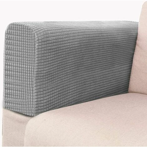 Chair Armrest Cover Sofa Armrest Cover Elastic Armchair Slipcover Home Office Recliner Couch Cover Sofa Protector Fabric For Two 2Pcs(Light Gray) 4 Chair Armrest Cover Sofa Armrest Cover Elastic Armchair Slipcover Home Office Recliner Couch Cover Sofa Protector Fabric For Two 2Pcs(Light Gray) - Image 2