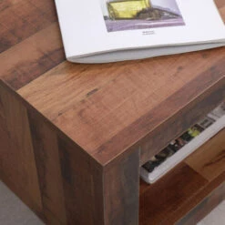 HMD FURNITURE Wooden Simple Coffee Table With Storage Bottom Shelf,Living Room Furniture,85x47x42cm(LxWxH) -Living Room Furniture Store 85860164 5