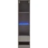 GFW Galicia Tall Shelf Unit With LED Black -Living Room Furniture Store 86429614 1