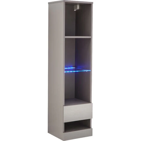 GFW Galicia Tall Shelf Unit With LED Black 5 GFW Galicia Tall Shelf Unit With LED Black - Image 3
