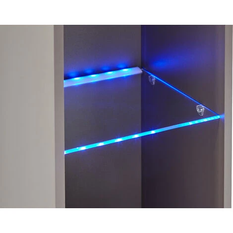 GFW Galicia Tall Shelf Unit With LED Black 7 GFW Galicia Tall Shelf Unit With LED Black - Image 5