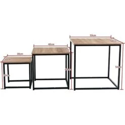 Nest Coffee Table 3 In 1 Set Compact Modern Design For Space Saving NATURAL 11 Nest Coffee Table 3 In 1 Set Compact Modern Design For Space Saving NATURAL -Living Room Furniture Store 86549056 5
