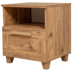 Living Room Furniture Store 17 Hedere Bedside Table Cabinet Chest Nightstand Bedroom Furniture - Pine