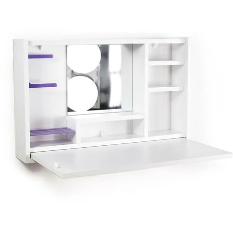 Leeta Wall Mounted Minimal Space Saving Hallway Entryway Bedroom Dressing Table 3 Leeta Wall Mounted Minimal Space Saving Hallway Entryway Bedroom Dressing Table