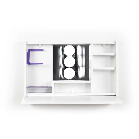 Leeta Wall Mounted Minimal Space Saving Hallway Entryway Bedroom Dressing Table 4 Leeta Wall Mounted Minimal Space Saving Hallway Entryway Bedroom Dressing Table - Image 2