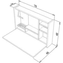 Leeta Wall Mounted Minimal Space Saving Hallway Entryway Bedroom Dressing Table 11 Leeta Wall Mounted Minimal Space Saving Hallway Entryway Bedroom Dressing Table -Living Room Furniture Store 87496155 5
