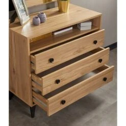 Eti 3 Drawer Chest Of Drawers Bedroom Storage Furniture Oak -Living Room Furniture Store 87496270 4