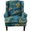 Stretch Wingback Armchair Cover, Elastic Wingback Armchair Slipcover Faux Fox Fur Material Relax Sofa Cover 2 Stretch Wingback Armchair Cover, Elastic Wingback Armchair Slipcover Faux Fox Fur Material Relax Sofa Cover -Living Room Furniture Store 87626473 1