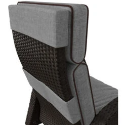 Grand Patio Recliner PE Wicker, Adjustable Position Height Armchair With Flip Table And Cushion, Aluminum Frame, Lounge Chair For Indoor, Outdoor(Brown Wicker, Grey Cushion) 10 Grand Patio Recliner PE Wicker, Adjustable Position Height Armchair With Flip Table And Cushion, Aluminum Frame, Lounge Chair For Indoor, Outdoor(Brown Wicker, Grey Cushion) -Living Room Furniture Store 87813907 4