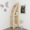 Decorotika Orsa 5 Tier MDF Corner Bookcase Bookshelf Shelving Unit Screwless Design 1 Decorotika Orsa 5 Tier MDF Corner Bookcase Bookshelf Shelving Unit Screwless Design -Living Room Furniture Store 88623361 1