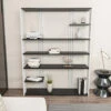 Decorotika Jeni 7-tier Bookcase Bookshelf Shelving Unit Anthracite And White 1 Decorotika Jeni 7-tier Bookcase Bookshelf Shelving Unit Anthracite And White -Living Room Furniture Store 88623395 1